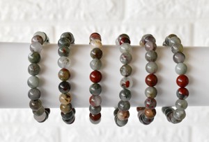 Wholesale Custom Conglomerate 8mm Crystal <b>Bracelets</b> Bulk <b>Gemstone</b> Beaded <b>Bracelets</b> for Gift Jewelry - Product Image 4