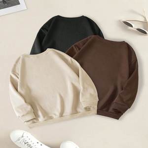 Wholesale <b>Women's</b> <b>Sweaters</b> Custom Logo Cotton 300-400 GSM Plain Sweatshirt Hoodies <b>for</b> <b>Women's</b> Clothing Fashion Made in India - Product Image 2