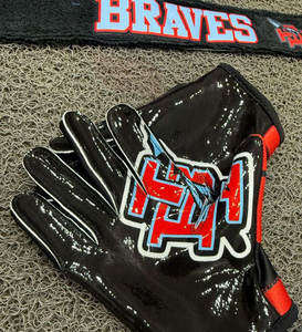 2025 Guantes transpirables de fútbol americano de alta resistencia Guantes de fútbol americano de nuevo estilo Diseños OEM de alta calidad Servicio OEM - Product Image 4