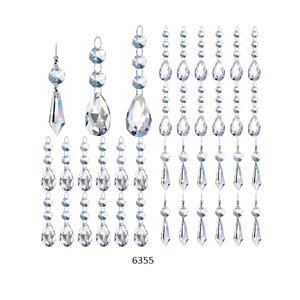 Carámbanos de cristal transparente extra largos, candelabro de Navidad, adornos colgantes de cristal, gotas de lluvia para árbol de Navidad, decoración de Año Nuevo, fiesta - Product Image 2