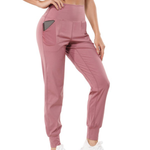 กางเกงวอร์มออกกำลังกายเอวสูงทรงหลวมสำหรับผู้หญิง ไซส์ XL ดีไซน์ใหม่ ผ้าแห้งเร็ว ระบายอากาศได้ดี ผลิตจากผ้าสแปนเด็กซ์/โพลีเอสเตอร์ เหมาะสำหรับโยคะ - Product Image 1