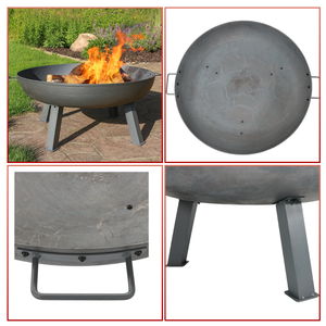 Brûleur à bois rond pour patio, jardin, camping, extérieur, chauffage de patio, bol - Product Image 2