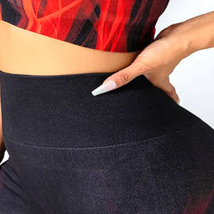 Ropa de fitness Ropa de yoga Tela transpirable Conjunto de yoga Su propio diseño de logotipo Ropa de mujer Conjunto de yoga impreso - Product Image 5