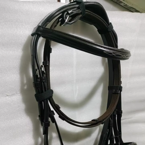 บังเหียนม้าหนังแท้ทำจากพีวีซีสำหรับปั่นและฝึกซ้อมประจำวัน - Product Image 1