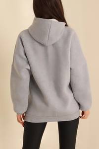 Custom Logo <b>Hoodies</b> <b>Women's</b> Plain Embroidered Loose Jumper 100%cotton Sweatshirts <b>Women</b> Oversized Essentials <b>Hoodies</b> Woven - Product Image 3