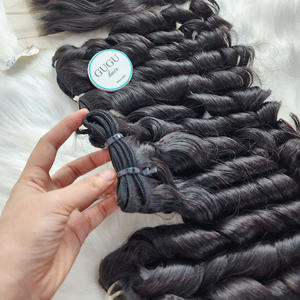 Cabello Remy Natural con Color Natural, Cabello Humano Virgen 100%, Paquetes de Cabello Vietnamita con Cierre, Doble Trama a Máquina, GUGU HAIR 100g - Product Image 2