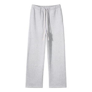 Pantalon de jogging à logo personnalisé Pantalon de survêtement lourd à jambe droite pour hommes - Product Image 3