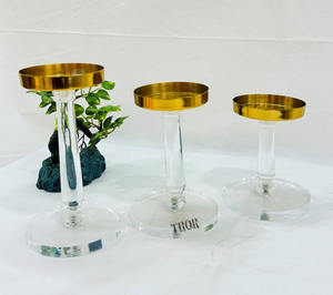 อะคริลิคGoldenเชิงเทียนชุด 3 เชิงเทียนสําหรับตารางCenterpieceสําหรับตกแต่งบ้านคริสต์มาสห้องนอนDiningเตาผิง - Product Image 2