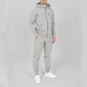 Nueva llegada otoño logotipo personalizado dos piezas ropa de entrenamiento Jogger conjuntos chándal de manga larga hombres chándal - Product Image 4