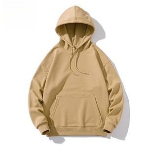 Unisex Cotton Men's Hoodies Custom Logo Oversized Pullover with Hood Solid Pattern Blank <b>Plain</b> <b>Sweatshirts</b> for Autumn - Product Image 1