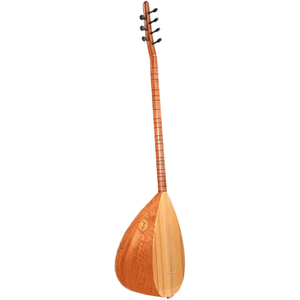 Yonka B143U Baglama Saz Turco de Cuello Largo, Cuerpo de Madera de Morera, Instrumento de Cuerda Profesional con Soporte y Acabado Pulido y Barnizado - Product Image 1