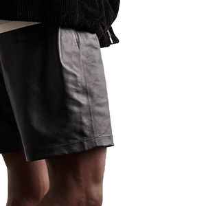 High Quality Men's Casual Wear Comfortable Genuine Leather <b>Shorts</b> Solid Waterproof Breathable Low Price Hot <b>Shorts</b> for Sale - Product Image 5