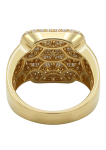 Anillos de boda de plata de ley fina 925 unisex, los mejores precios, totalmente helado VVS Moissanite, Diamante chapado en oro, estilo Hip-Hop genial - Product Image 3