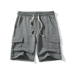 Algodón transpirable Cordón Cintura elástica Suelto Correr Entrenamiento Gimnasio Pantalones cortos Bolsillos Verano Playa Hombres Atlético DDP envío - Product Image 2