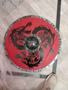 Dernier modèle de Bouclier médiéval Bouclier de loup Viking Couleur rose Bouclier de guerrier protecteur de rangée Fournisseurs indiens à vendre - Product Image 6