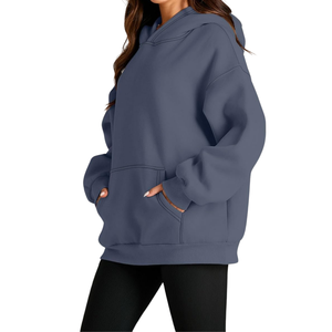 เสื้อสเวตเตอร์สวมหัวสวมหัวแบบมีฮู้ดผ้าคอตตอนขนแกะ100% สำหรับผู้หญิงเสื้อสเวตเชิ้ตปักคุณภาพสูงสวมใส่สบายระบายอากาศได้ดี - Product Image 2