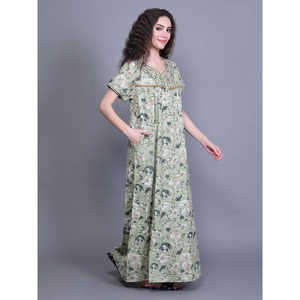 Bata de Baño Casual para Mujer 100% Algodón con Bolsillo Lateral, Estampada, para Invierno, con Cintura Elástica, Material Suave y Sostenible, ODM - Product Image 3