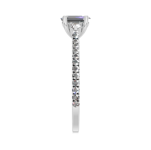 Elegant 14K Solid Gold Fine Jewelry Emerald Cut Solitaire Lab Grown Diamond Engagement <b>Ring</b> IGI Certified Wedding Party Luxury - Product Image 2