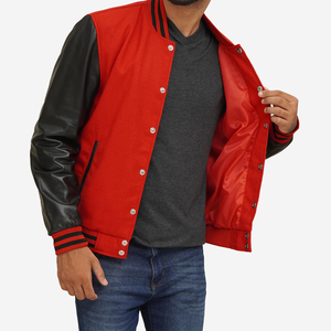 2025-26แจ็กเก็ตทีมโรงเรียนสำหรับทุกเพศเสื้อแจ็กเก็ตเบสบอลสไตล์ลำลอง - Product Image 1