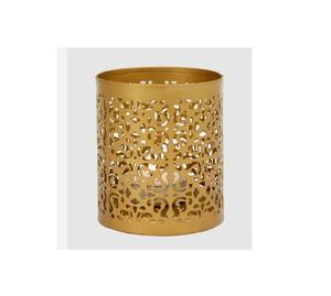 Porte-bougie en cuivre fait main, écologique et luxueux, design indien moderne, poignée en métal doré, taille moyenne, décoration d'intérieur - Product Image 4