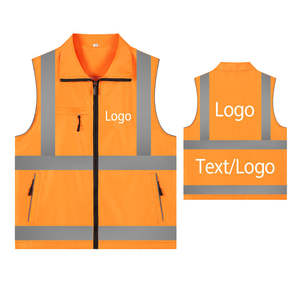 Chaleco de Seguridad Reflectante Fluorescente de Alta Visibilidad, Uniforme de Trabajo de Poliéster, Logotipo Personalizado, Cremallera, Chaleco para Personal de Supermercado - Product Image 5