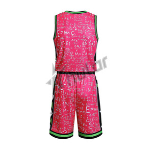 Maillot de basket-ball respirant rose Uniformes de sport personnalisés avec n'importe quel logo Vêtements et ensembles de basket-ball à sublimation imprimée - Product Image 2