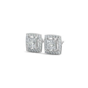 Pendientes de diamantes de lujo Diseño de pasador cuadrado para un estilo elegante - Product Image 1