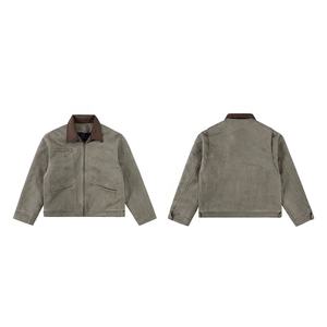 High Quality 100% Cotton Comfortable Custom Logo Design Cropped Casual <b>Work</b> Wear Canvas <b>Jacket</b> for <b>Men</b> - Product Image 6