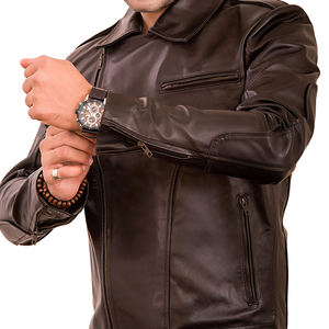 2024 professionnel de haute qualité léger meilleur Design personnalisé Logo impression respirant hommes veste en cuir OEM entretenu - Product Image 6