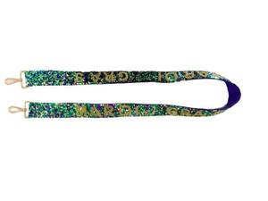 Women's Mardi Gras All-Sequin Beaded Purse Handmade with Adjustable Colorful Strap Fashion Forward Design <b>Festive</b> Metal <b>Belt</b> - Product Image 6