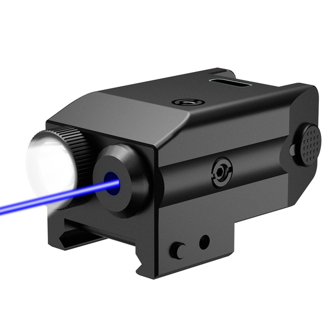 450 Lumens Tactical Flashlight Laser Sight Rechargeable LED Torch Light IP67 Rated Camping Hunting Use 8X High Magnification