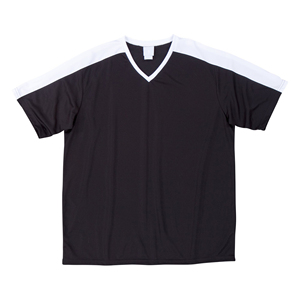 Maillots de football noirs unis à col en V en polyester, uniforme de sport pour équipes adultes, mode, tailles OEM, taille personnalisée, maillots d'équipe - Product Image 3