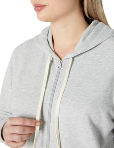 Sudaderas con Capucha y Cremallera para Mujer, Invierno, 100% Algodón, Ligeras, Secado Rápido, Logotipo Personalizado en la Parte Delantera, Estilo Urbano - Product Image 6