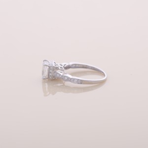 Anillo de Diamante de Corte Princesa de 1.2ct Cultivado en Laboratorio, Plata de Ley 925 Sólida, Joyería de Compromiso - Product Image 2