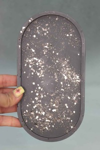 Resin <b>Decorative</b> Tray in Multiple Colors Cosmetic Organizer Home <b>Decor</b> Oval Resin Tray Vanity Tray High Quality - Product Image 5
