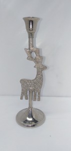 เชิงเทียนอลูมิเนียมสีเงินแบบใหม่สำหรับตกแต่งโต๊ะในโรงแรมที่วางเทียนรูปทรงใหม่ - Product Image 2