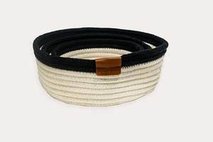 Cesta de cuerda de algodón tejida a mano, cesta de bebé para pañales y juguetes, cesta de almacenamiento, hoteles, restaurantes, juego de almacenamiento de 3 - Product Image 3