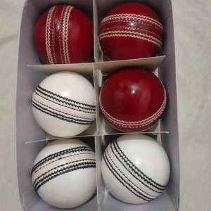 Mejor oferta de pelotas de críquet de cuero de Color rojo para práctica y entrenamiento, gran oferta, pelota dura de críquet profesional - Product Image 5
