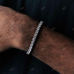 Classic Tennis <b>Bracelet</b> Fashion Iced Hip Hop <b>Silver</b> S925 5mm 7.5 Inch VVS Moissanite Diamond GRA Certificate Directly Shipped - Product Image 4