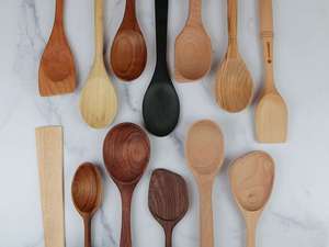 Vietnam Handmade Wooden Cooking Spoon Natural Wood Camping Rustic Design Serving Utensil Kitchen Tableware Wholesale - Product Image 5