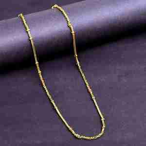 Collares de Cadena de Serpiente Chapados en Oro Micro de 14K, 18K, 24K al por Mayor con Detalles de Cuentas, Diseño Moderno y Elegante - Product Image 2