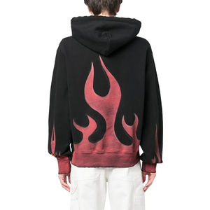 2025 Winter Men's Black Sustainable Distressed 100% Cotton Breathable Anti-Shrink Front DTG Print Embroidered <b>Tie</b> Dye Acid - Product Image 4