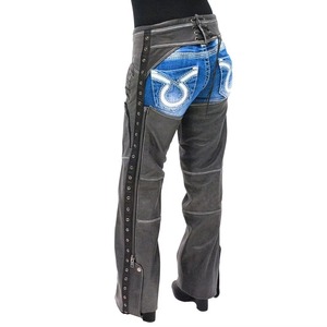 Chaps en cuir de vache véritable pour hommes et femmes, élastiques, pour l'équitation, les instruments vétérinaires, les chaps d'équitation - Product Image 2