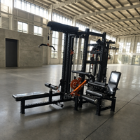 Máquina de entrenamiento multifuncional comercial de 4 estaciones con cable cruzado y pila de pesas para gimnasio