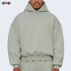 Sudadera Corta de Invierno para Hombre, Estilo Holgado, Corte Regular, Algodón Grueso, Felpa Francesa, 450 g/m², Anti-Pilling, Secado Rápido - Product Image 4