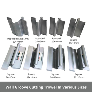Truelle à rainurer en acier inoxydable durable de qualité industrielle pour le plâtre mural, le ciment, le rendu, coupe-ligne décoratif professionnel - Product Image 6