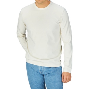 T-shirt à manches longues en coton biologique surdimensionné pour homme, couleur unie, respirant, poids lourd, grande taille, jersey décontracté, Bangladesh - Product Image 1