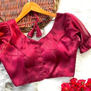 เสื้อเบลาส์ Zimi Chu slub จากวัสดุที่ทันสมัยพร้อมเสื้อมีลวดลายเป็นฟองเปิดและปมที่สวยงามสำหรับฤดูร้อน - Product Image 4