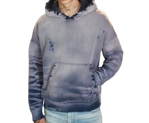 เสื้อแบบสวมหัวไหล่สำหรับผู้ชายเสื้อมีฮู้ดสีจางลงและไม่ผูกเชือก - Product Image 3