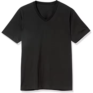 T-shirts unis pour hommes en gros 100% coton OEM fabrication à manches courtes marque personnalisée - Product Image 5